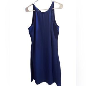 Worthington Women’s Royal Blue Sleeveless Halter Midi Dress w/ Tie Back- Size 8